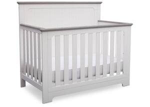 Delta Children Bianca with Rustic Haze (136) Providence 4-in-1 Crib, Angled View b4b 8-Providence 4-in-1 Crib