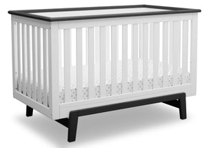 Delta Children Bianca with Rustic Ebony (135) Providence Classic 4-in-1 Convertible Crib (548650), Right Angle, a3a 4-Providence Classic 4-in-1 Convertible Crib