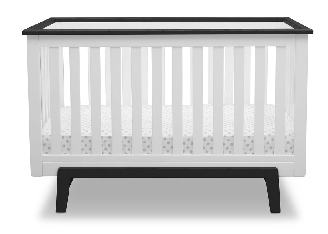 Delta Children Bianca with Rustic Ebony (135) Providence Classic 4-in-1 Convertible Crib (548650), Straight, a2a