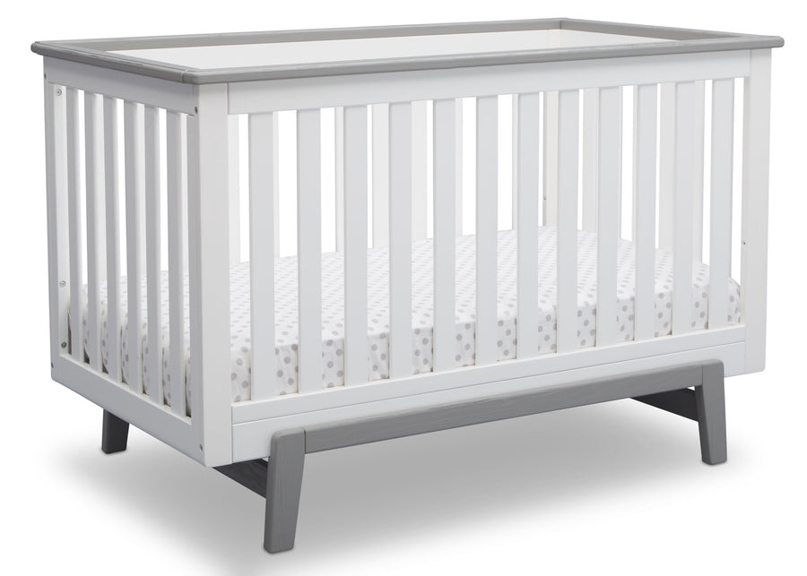 Delta Children Bianca with Rustic Haze (136) Providence Classic 4-in-1 Convertible Crib (548650), Right Angle, b3b 9-Providence Classic 4-in-1 Convertible Crib