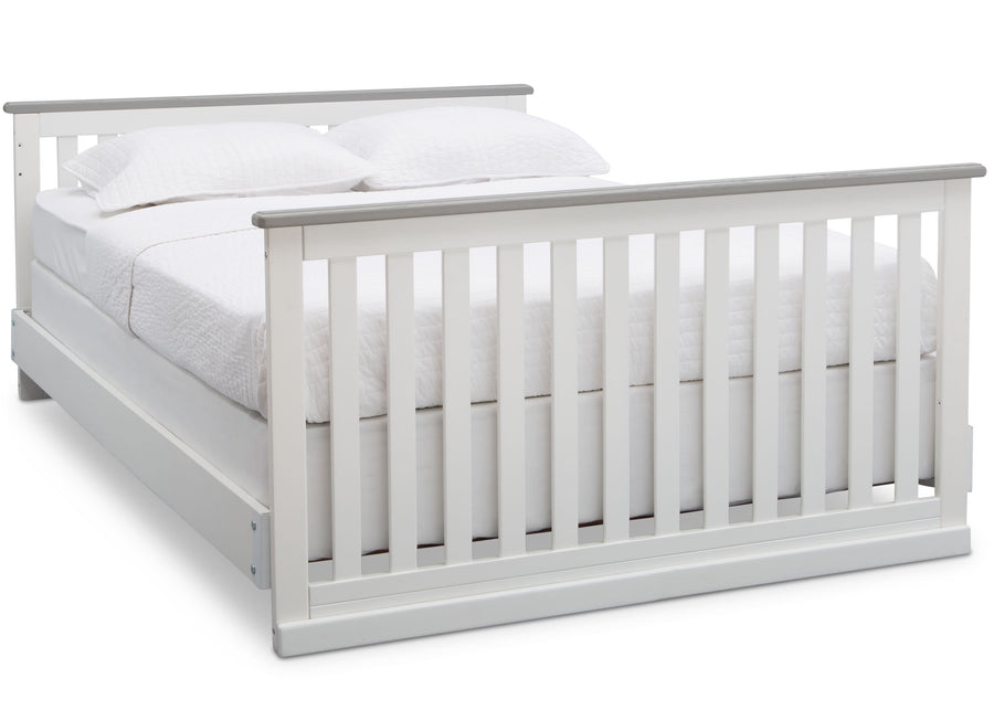 Delta Children Bianca with Rustic Haze (136) Providence Classic 4-in-1 Convertible Crib (548650), Full Size Bed, b6b 12-Providence Classic 4-in-1 Convertible Crib