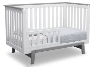 Delta Children Bianca with Rustic Haze (136) Providence Classic 4-in-1 Convertible Crib (548650), Toddler Bed, b4b 11-Providence Classic 4-in-1 Convertible Crib