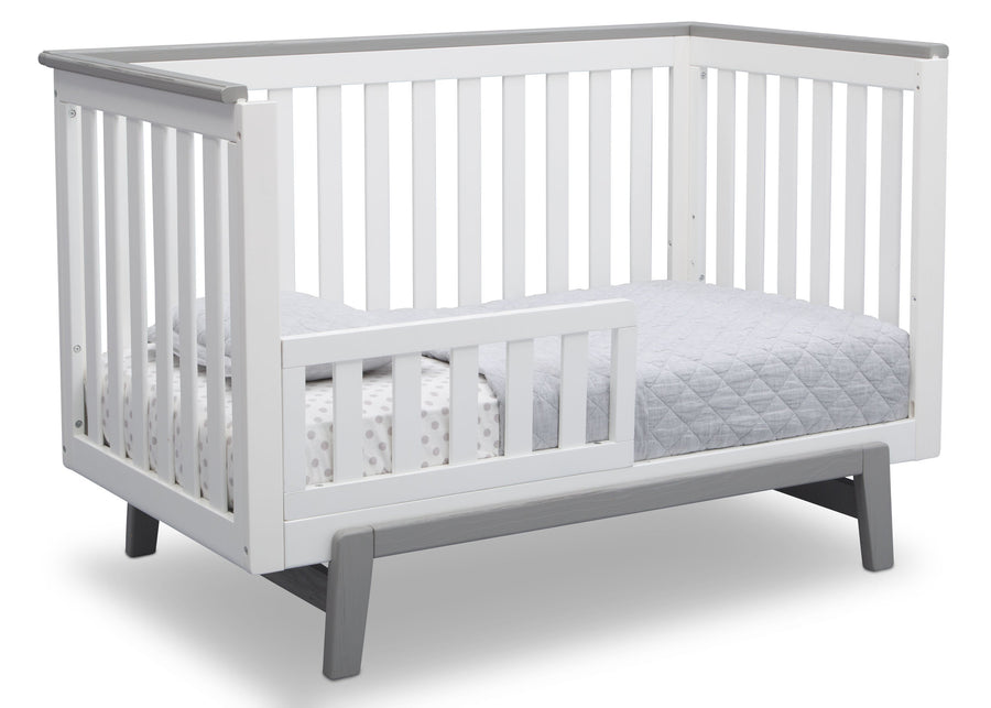 Delta Children Bianca with Rustic Haze (136) Providence Classic 4-in-1 Convertible Crib (548650), Toddler Bed, b4b 10-Providence Classic 4-in-1 Convertible Crib