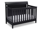 Delta Children Ebony (0011) New Haven 4-in-1 Crib, Side View, a3a 3-New Haven 4-in-1 Crib
