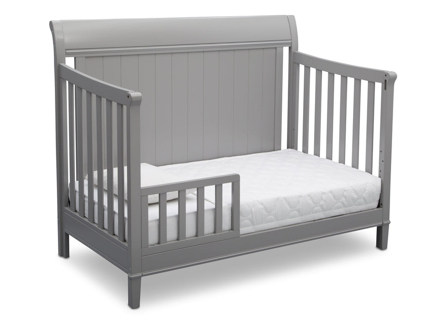 Delta Children Grey (026) New Haven 4-in-1 Crib, Angled Conversion to Toddler Bed, b4b 10-New Haven 4-in-1 Crib
