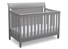 Delta Children Grey (026) New Haven 4-in-1 Crib, Angled View, b3b 9-New Haven 4-in-1 Crib