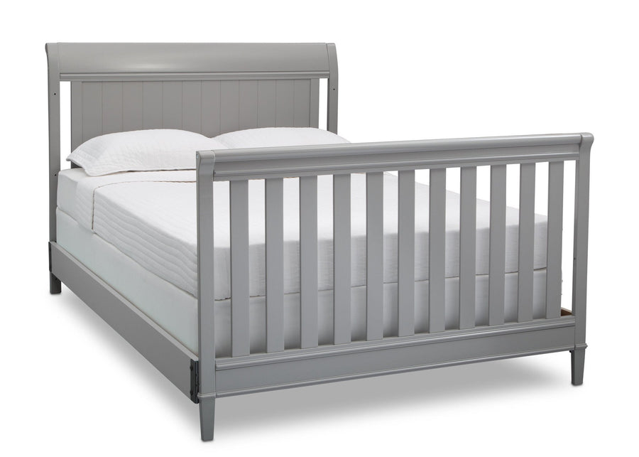Delta Children Grey (026) New Haven 4-in-1 Crib, Angled Conversion to Full Size Bed, b6b 12-New Haven 4-in-1 Crib