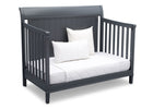 Delta Children Charcoal (029) New Haven 4-in-1 Crib, Angled Conversion to Daybed, c5c 17-New Haven 4-in-1 Crib