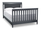 Delta Children Charcoal (029) New Haven 4-in-1 Crib, Angled Conversion to Full Size Bed, c6c 18-New Haven 4-in-1 Crib
