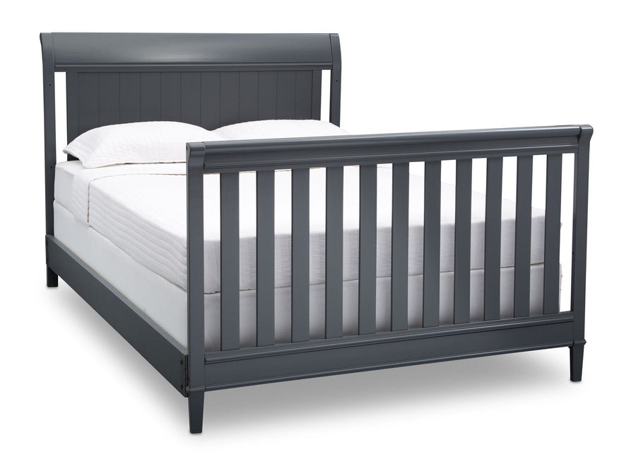 Delta Children Charcoal (029) New Haven 4-in-1 Crib, Angled Conversion to Full Size Bed, c6c 18-New Haven 4-in-1 Crib