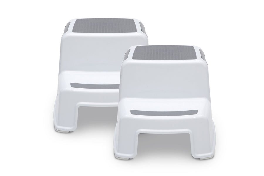 Grey (2094) 2-Toddler Step Stool for Boys & Girls - 2 Pack