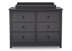 Delta Children Charcoal (029) Bennington Elite 6 Drawer Dresser Front View b2b 4-Bennington Elite 6 Drawer Dresser