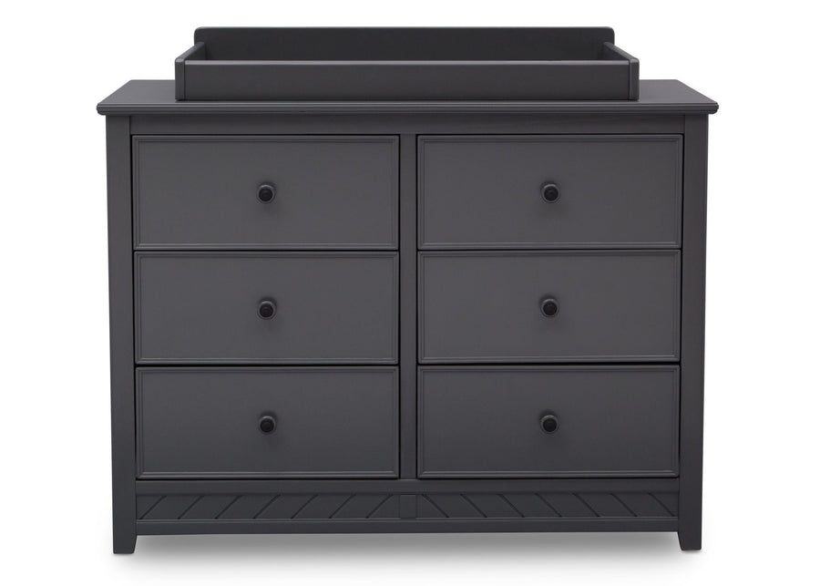 Delta Children Charcoal (029) Bennington Elite 6 Drawer Dresser Front View b2b 4-Bennington Elite 6 Drawer Dresser