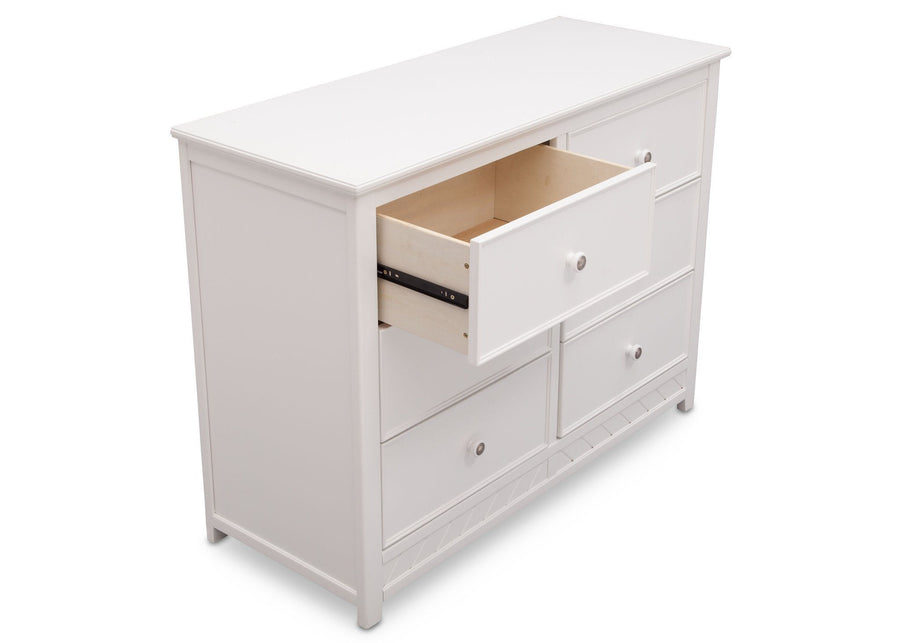 Delta Children Bianca (130) Bennington Elite 6 Drawer Dresser Detail View a4a 3-Bennington Elite 6 Drawer Dresser