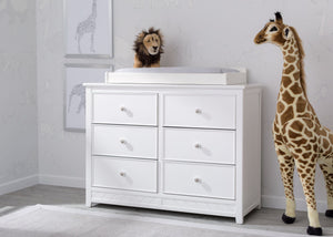 Delta Children Bianca (130) Bennington Elite 6 Drawer Dresser Hangtag a1a 17-Bennington Elite 6 Drawer Dresser