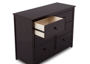 Delta Children Dark Espresso (958) Bennington Elite 6 Drawer Dresser Detail View c4c 11-Bennington Elite 6 Drawer Dresser