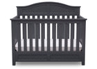 Delta Children Charcoal (029) Bennington Elite Curved 4-in-1 Crib Front View c2c 8-Bennington Elite Curved 4-in-1 Crib