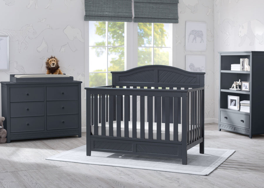 Charcoal (029) 7-Bennington Elite Curved 4-in-1 Crib