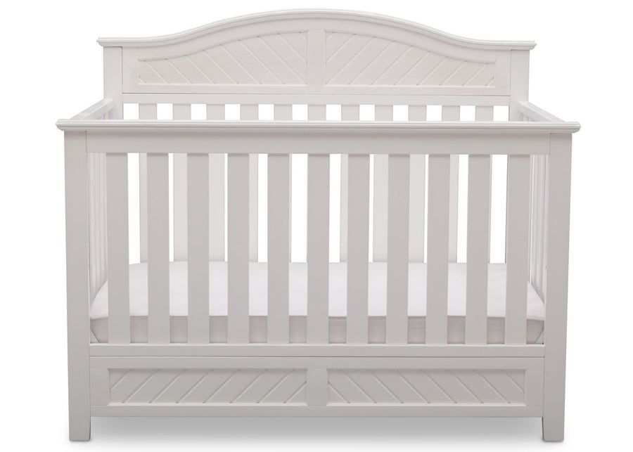Delta Children Bianca (130) Bennington Elite Curved 4-in-1 Crib Front View a2a 3-Bennington Elite Curved 4-in-1 Crib