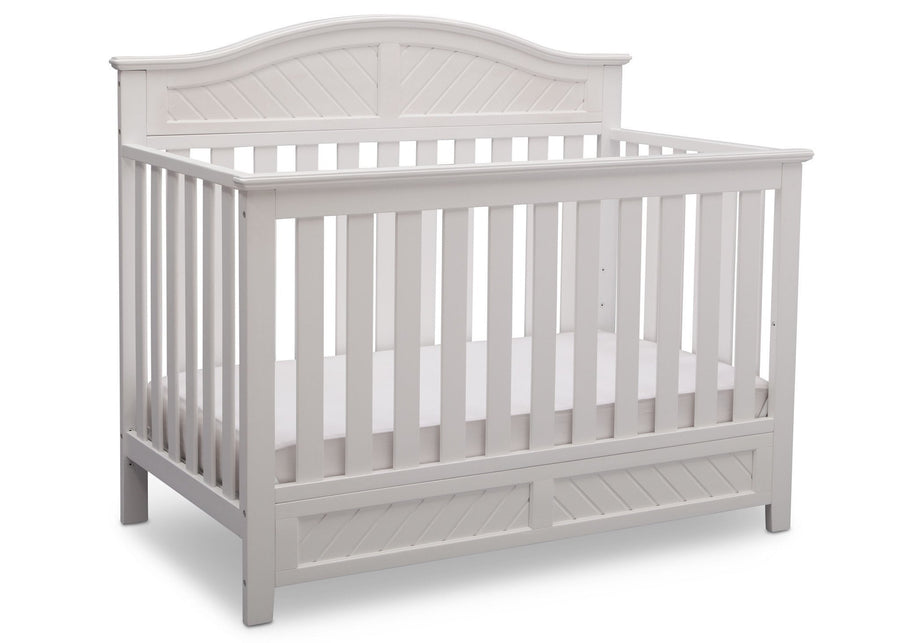Delta Children Bianca (130) Bennington Elite Curved 4-in-1 Crib Side View a3a 2-Bennington Elite Curved 4-in-1 Crib