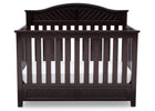Delta Children Dark Espresso (958) Bennington Elite Curved 4-in-1 Crib Front View b2b 14-Bennington Elite Curved 4-in-1 Crib