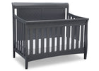 Delta Children Charcoal Grey (029) Bennington Elite Sleigh 4-in-1 Convertible Crib (550650), Right Angle, a3a 3-Bennington Elite Sleigh 4-in-1 Convertible Crib