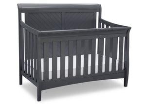 Delta Children Charcoal Grey (029) Bennington Elite Sleigh 4-in-1 Convertible Crib (550650), Right Angle, a3a 17-Bennington Elite Sleigh 4-in-1 Convertible Crib