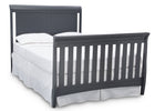 Delta Children Charcoal Grey (029) Bennington Elite Sleigh 4-in-1 Convertible Crib (550650), Full Size Bed, a6a 6-Bennington Elite Sleigh 4-in-1 Convertible Crib