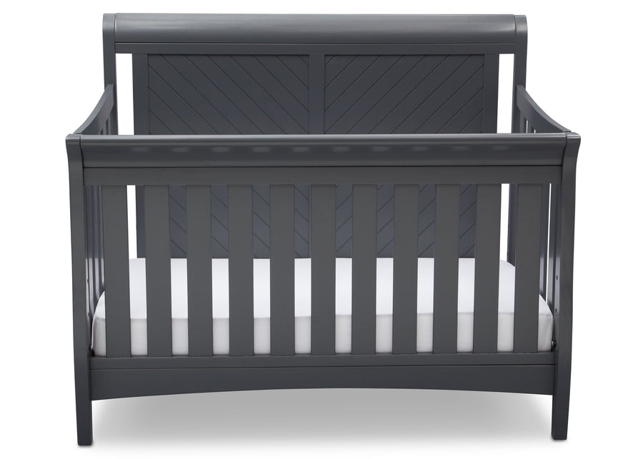Delta Children Charcoal Grey (029) Bennington Elite Sleigh 4-in-1 Convertible Crib (550650), Straight, a2a 2-Bennington Elite Sleigh 4-in-1 Convertible Crib