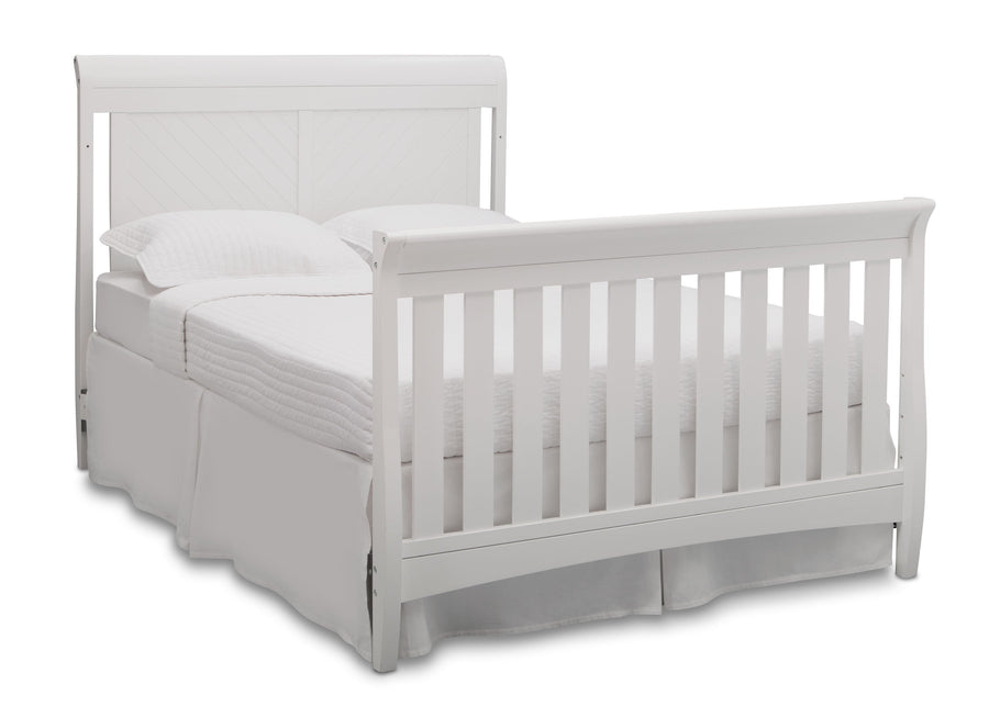 Delta Children Bianca (130) Bennington Elite Sleigh 4-in-1 Convertible Crib (550650), Full Size Bed, b6b 12-Bennington Elite Sleigh 4-in-1 Convertible Crib
