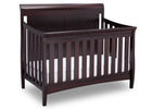 Delta Children Dark Espresso (958) Bennington Elite Sleigh 4-in-1 Convertible Crib (550650), Right Angle, c3c 15-Bennington Elite Sleigh 4-in-1 Convertible Crib