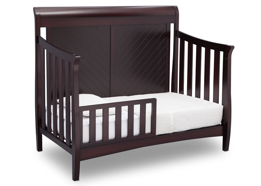 Delta Children Dark Espresso (958) Bennington Elite Sleigh 4-in-1 Convertible Crib (550650), Toddler Bed, c4c 16-Bennington Elite Sleigh 4-in-1 Convertible Crib