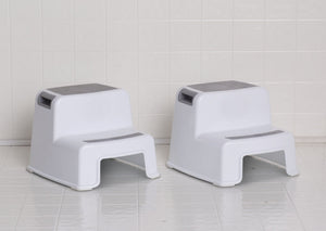 Grey (2094) 0-Toddler Step Stool for Boys & Girls - 2 Pack