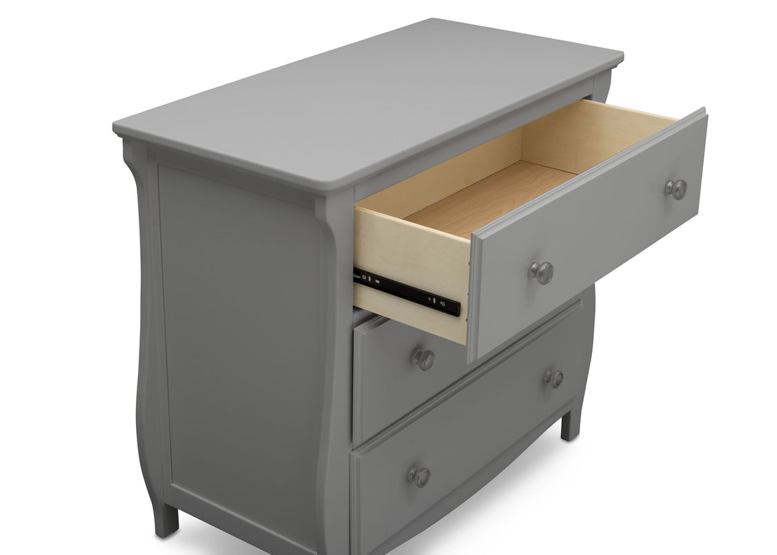Delta Children Grey (026) Lancaster 3 Drawer Dresser with Changing Top (552030), Detail, a4a