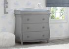 Delta Children Grey (026) Lancaster 3 Drawer Dresser with Changing Top (552030), Hangtag, a1a 1-Lancaster 3 Drawer Dresser with Changing Top