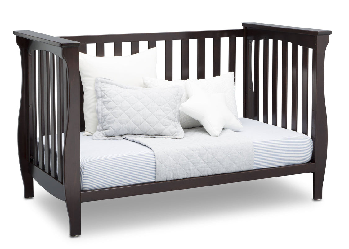 Delta Children Dark Chocolate (207) Lancaster 3-in-1 Convertible Crib (552330), Daybed, c4c
