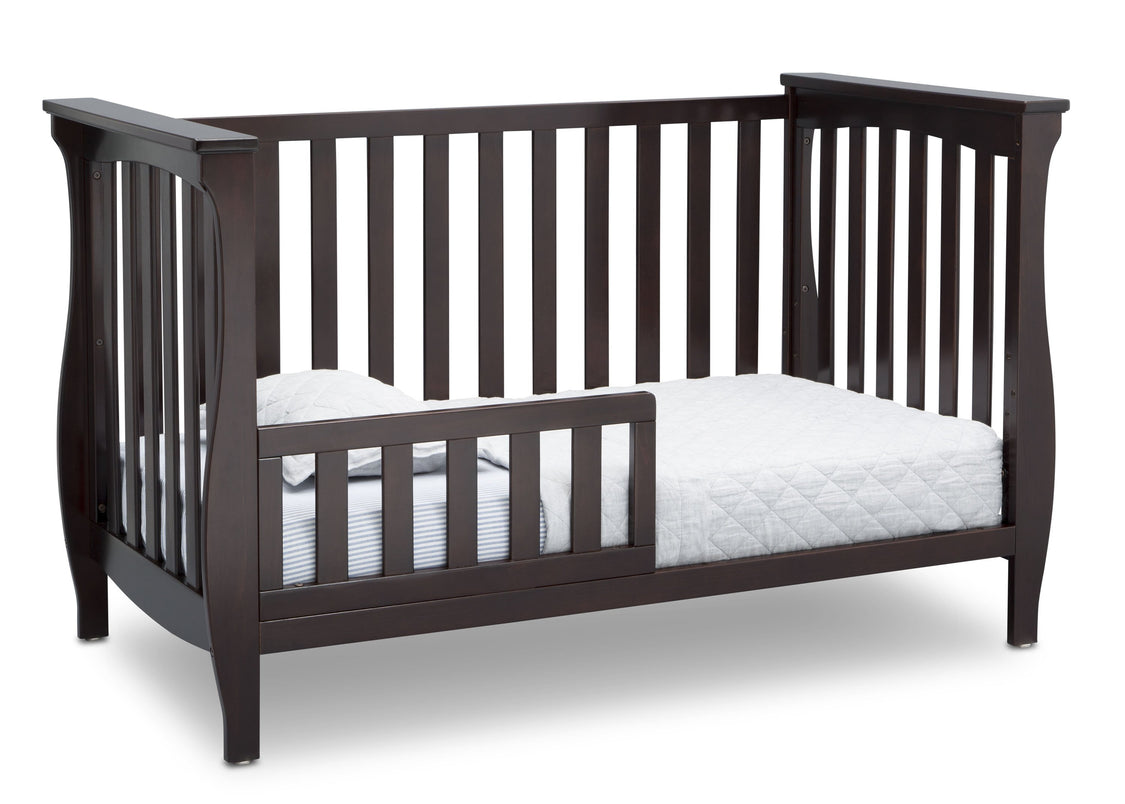 Delta Children Dark Chocolate (207) Lancaster 3-in-1 Convertible Crib (552330), Toddler Bed, c5c