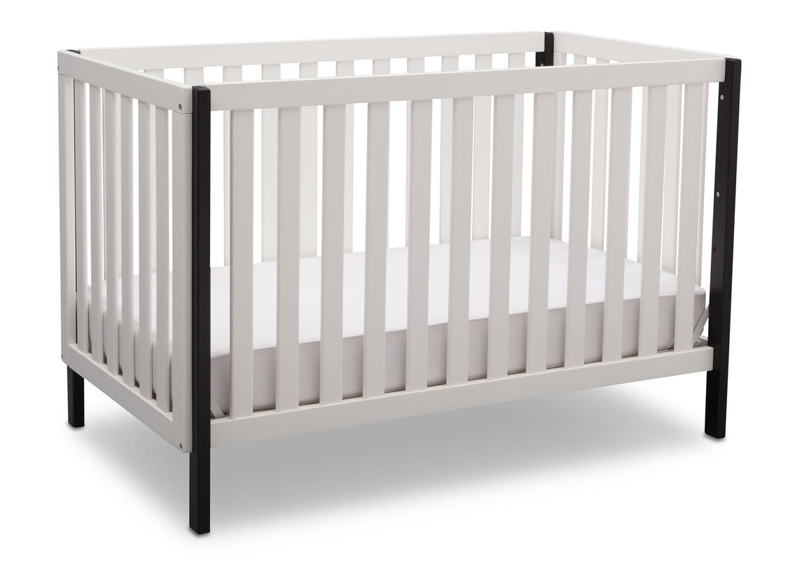  Milo 3-in-1 Convertible Crib Bianca with Black (117)