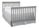 Delta Children Grey (026) Greyson Signature 4-in-1 Crib, angled conversion to full size bed, a6a 6-Greyson Signature 4-in-1 Convertible Crib