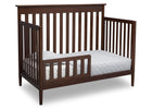 Delta Children Walnut (1316)) Greyson Signature 4-in-1 Crib, angled conversion to toddler bed, d5d 24-Greyson Signature 4-in-1 Convertible Crib