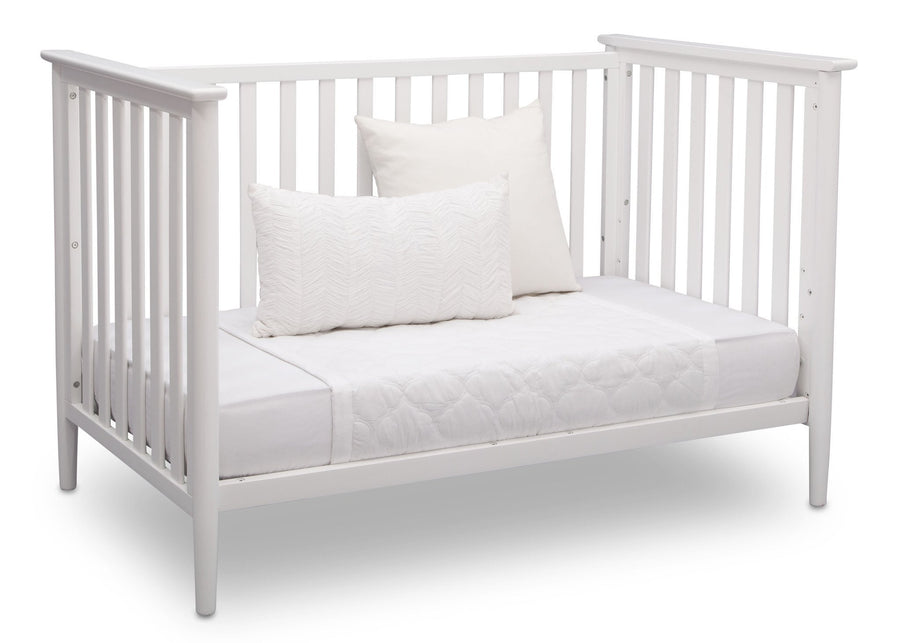Delta Children Bianca White (130) Greyson 3-in-1 Crib, Angled Conversion to Daybed, a4a 10-Greyson 3-in-1 Crib