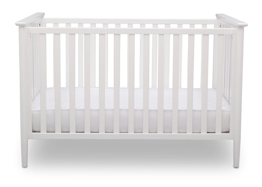 Delta Children Bianca White (130) Greyson 3-in-1 Crib, Front View, a1a 8-Greyson 3-in-1 Crib