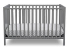 Delta Children Grey (026) Heartland Classic 4-in-1 Convertible Crib, Crib Front, a2a 2-Heartland Classic 4-in-1 Convertible Crib