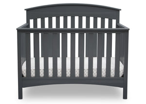 Delta Children Charcoal Grey (029) Bennington Elite Arched 4-in-1 Convertible Crib, Crib Front, a2a 4-Bennington Elite Arched 4-in-1 Convertible Crib