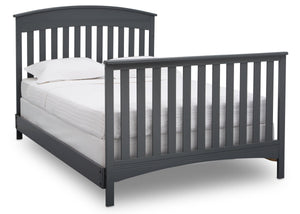 Delta Children Charcoal Grey (029) Bennington Elite Arched 4-in-1 Convertible Crib, Full Size Bed, a6a 8-Bennington Elite Arched 4-in-1 Convertible Crib