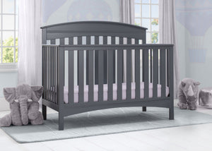 Delta Children Charcoal Grey (029) Bennington Elite Arched 4-in-1 Convertible Crib 21-Bennington Elite Arched 4-in-1 Convertible Crib