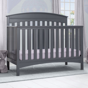 Delta Children Charcoal Grey (029) Bennington Elite Arched 4-in-1 Convertible Crib 20-Bennington Elite Arched 4-in-1 Convertible Crib