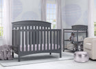 Delta Children Charcoal Grey (029) Bennington Elite Arched 4-in-1 Convertible Crib, Room, a1a 1-Bennington Elite Arched 4-in-1 Convertible Crib