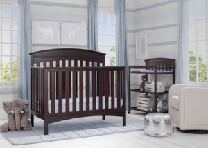 Delta Children Dark Espresso (958) Bennington Elite Arched 4-in-1 Convertible Crib, Room, c1c 2-Bennington Elite Arched 4-in-1 Convertible Crib
