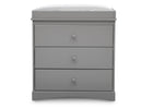 Grey (026) 1-Skylar 3 Drawer Dresser with Changing Top